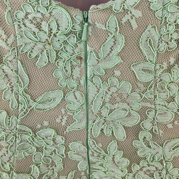 La Femme 20047 Lime Green Full Lace Strapless Formal Gown $605 - Picture 10 of 12